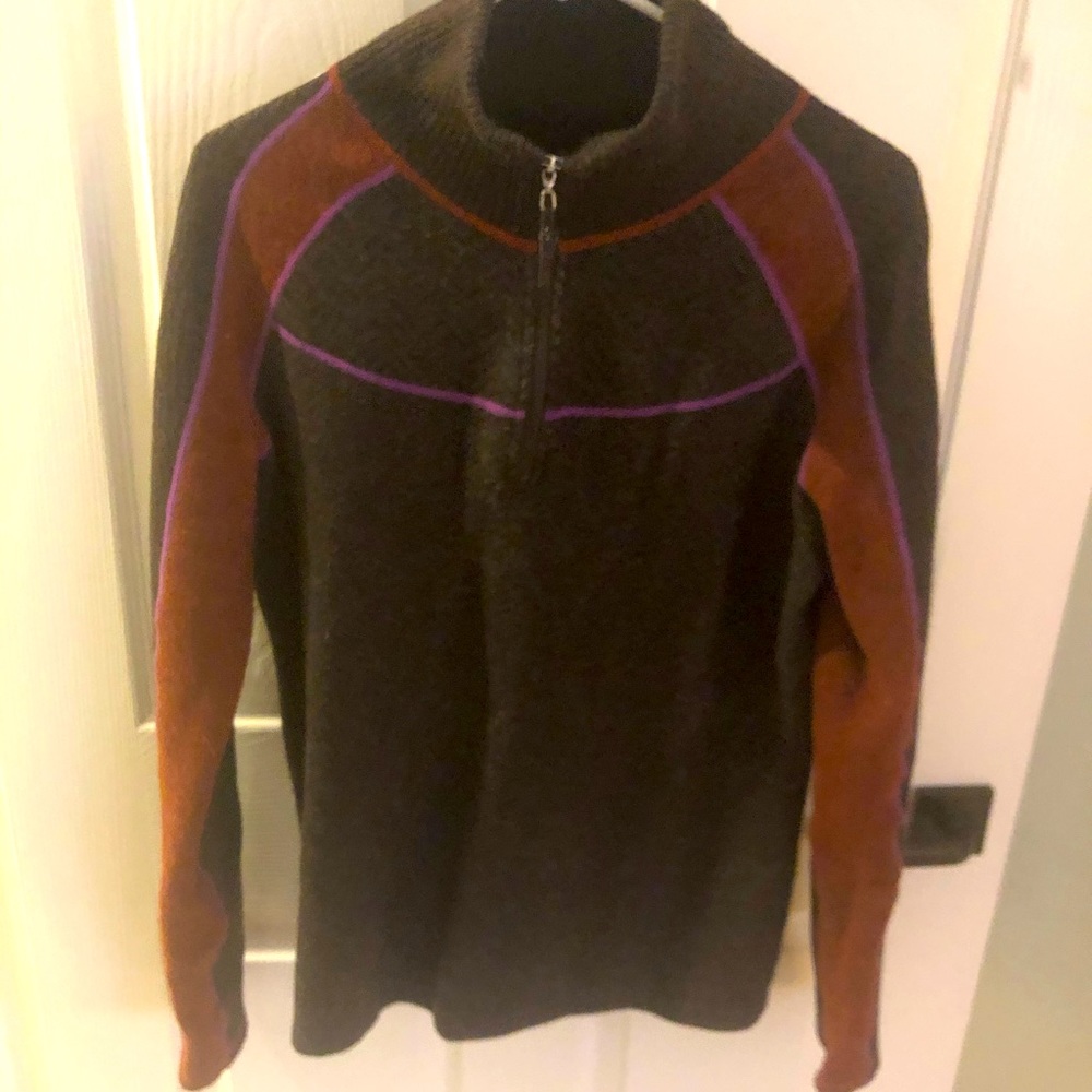 Prana wool half zip sweater